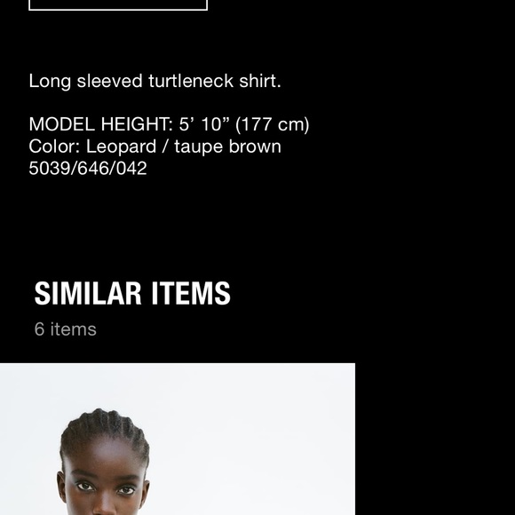 NWT Zara Soft Touch Leopard Print Turtleneck Shirt - Picture 6 of 9